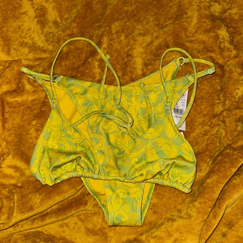 Yellow Paisley bikini